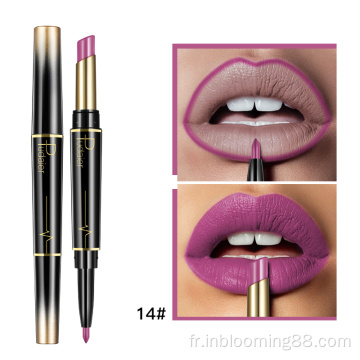 Ensemble de 16 couleurs Matte Private Label Lipstick Lipliner